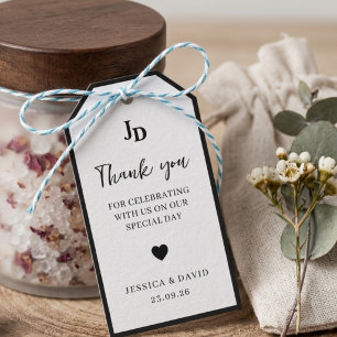 Minimalist Wedding Favour Tag Thank You Label