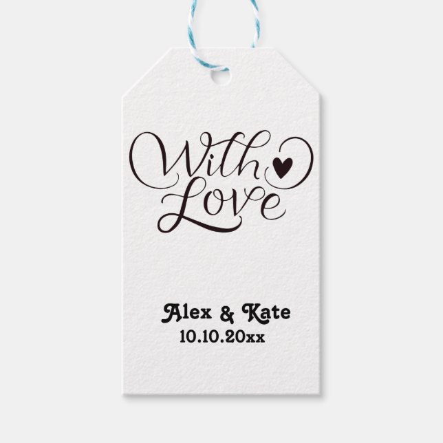 Minimalist Wedding Gift Tags (Front)
