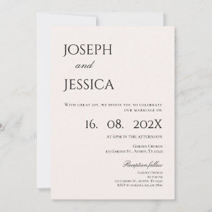 Minimalist Wedding Invitation