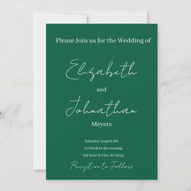 minimalist Wedding Invitation (Front)