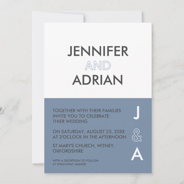 Minimalist Wedding Invitation (Back)