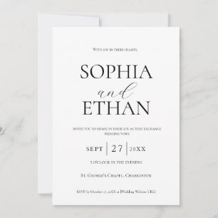 Minimalist Wedding Invitation