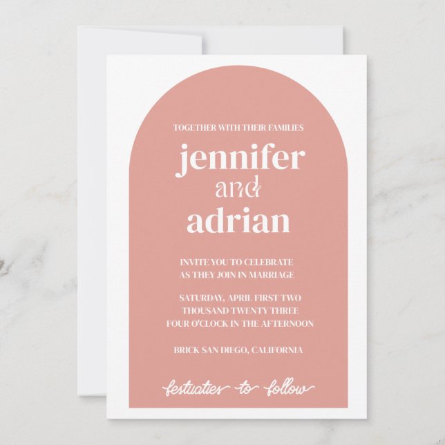 Minimalist Wedding Invitation (Back)