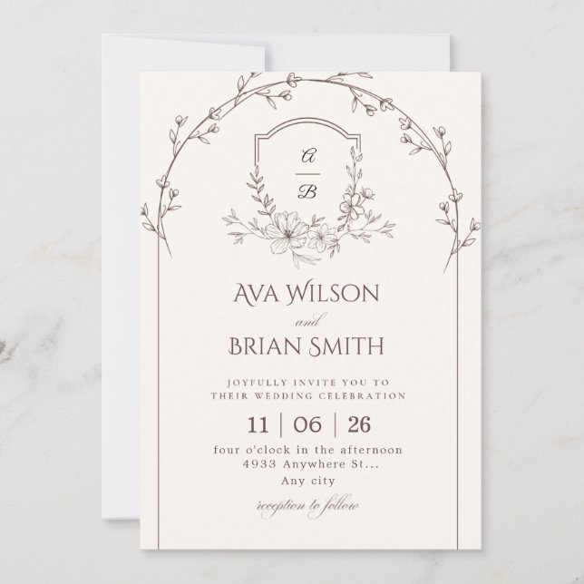 Minimalist Wedding Invitation (Front)