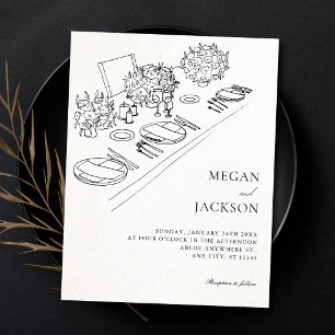 Minimalist wedding  invitation