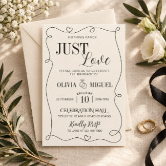 minimalist wedding invitation