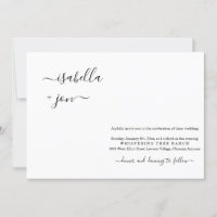 Minimalist Wedding Invitation