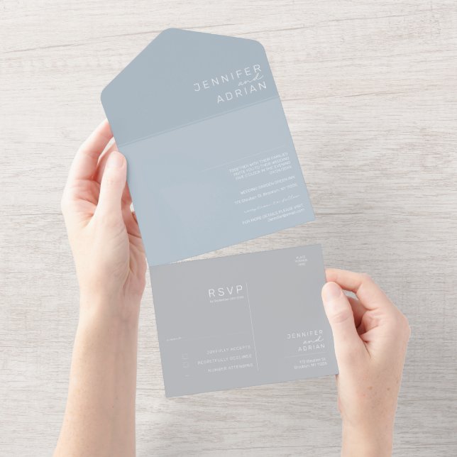 Minimalist Wedding Invitation (Tearaway)