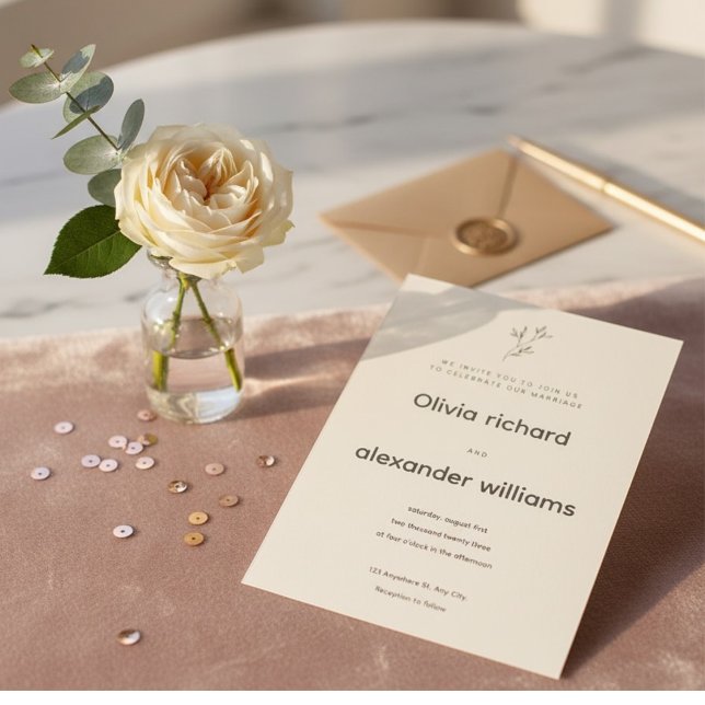 Minimalist Wedding Invitation Template (Creator Uploaded)