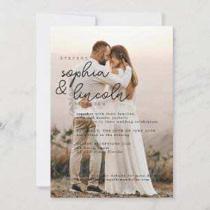 Minimalist Wedding Invitation Template   Editable 