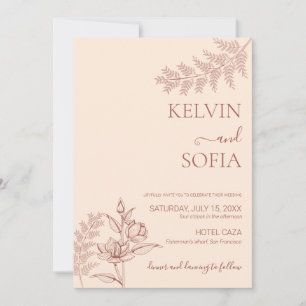 Minimalist wedding invitation Wedding Invitation