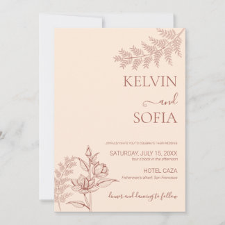 Minimalist wedding invitation Wedding Invitation 