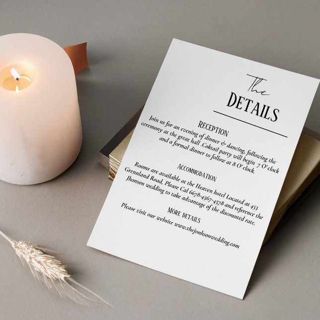 Minimalist wedding invite suite, wedding details  (Creator Uploaded)