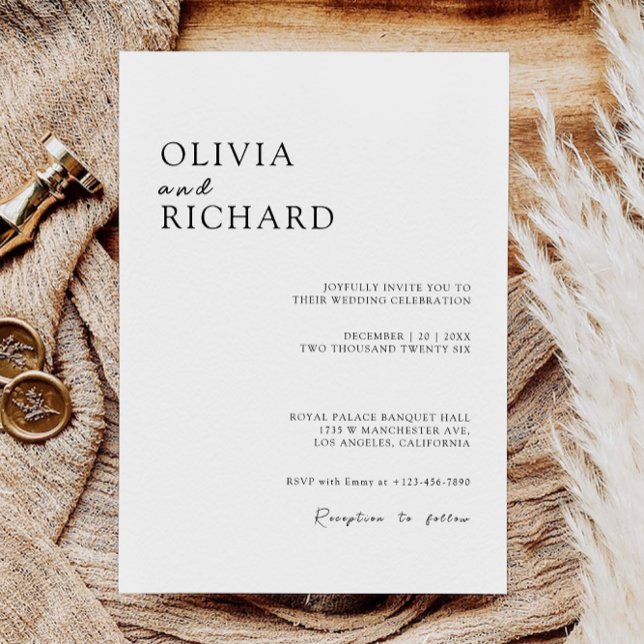 Minimalist Wedding Invites Template (Minimalist Wedding Invites Template)