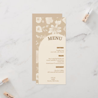 Minimalist Wedding Menu