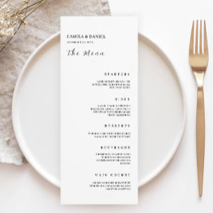 Minimalist Wedding Menu Cards Template