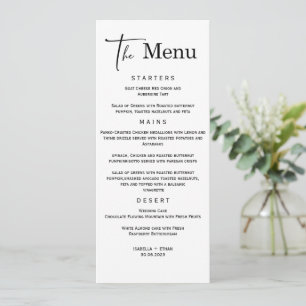 Minimalist Wedding Menu Template