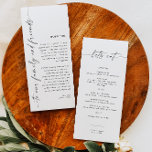 Minimalist Wedding Menu, Wedding Menu Cards<br><div class="desc">Elevate your dining experience and express gratitude with our Minimalist Wedding Menu Thank You Note. This sleek and minimalist design showcases your menu selections with elegance, while the attached thank you note adds a personal touch. Impress your guests with refined simplicity, making every bite memorable and expressing your appreciation in...</div>