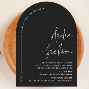 Minimalist Wedding Modern Stylish Simple Design Invitation