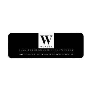 Minimalist Wedding Monogram Black