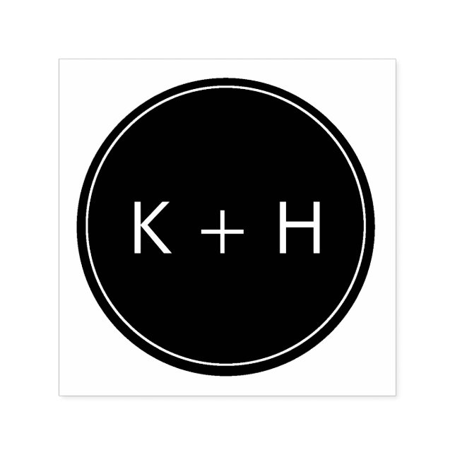 Minimalist Wedding Monogram Stamp (Design)