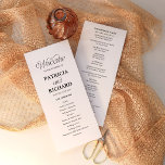 Minimalist Wedding Order of Service Program Programme<br><div class="desc">Guide your guests through your special day with this elegant and modern wedding order of service. Featuring a sophisticated blend of timeless typography and a clean, minimalist layout, this ceremony program is designed to complement any wedding theme—from classic ballroom celebrations to contemporary outdoor ceremonies. This double-sided template provides ample space...</div>