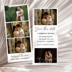 Minimalist Wedding Photo booth strip frame Save The Date