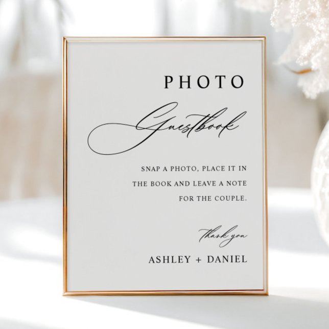 Minimalist Wedding Photo Guestbook Poster (Creator Uploaded)
