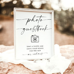 Minimalist Wedding Photo Guestbook Sign