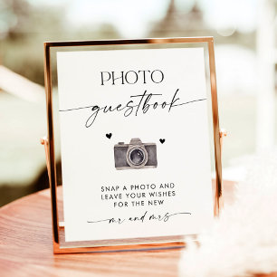 Minimalist Wedding Photo Guestbook Sign