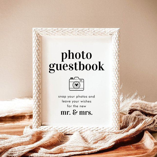 Minimalist Wedding Photo Guestbook Sign (Creator Uploaded)