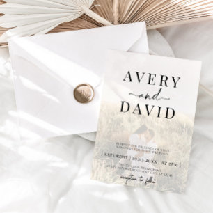 Minimalist Wedding Photo Invitation