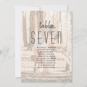 Minimalist Wedding Photo Seating Chart