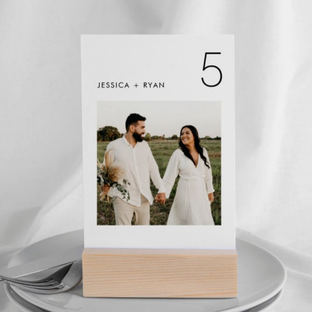 Minimalist Wedding Photo Table Number (Creator Uploaded)