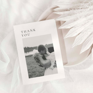 Minimalist Wedding Photo Thank You Card