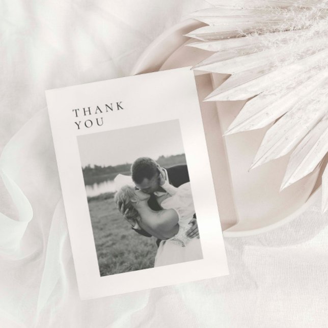 Minimalist Wedding Photo Thank You Card (Creator Uploaded)