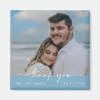 Minimalist Wedding Photo Thank You 