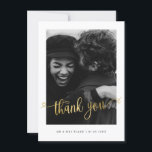 Minimalist Wedding Photo Thank you Postcard<br><div class="desc">Minimalist and elegant wedding thank you card featuring simple font. Text and messages can be edited on the back of the card. For more advanced customisation of this design,  e.g. changing layout,  font or text size please click the "CUSTOMIZE" button above. Please contact me for any questions!</div>