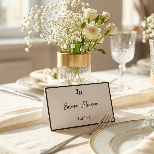 Minimalist Wedding Place Cards Escort Name Tag