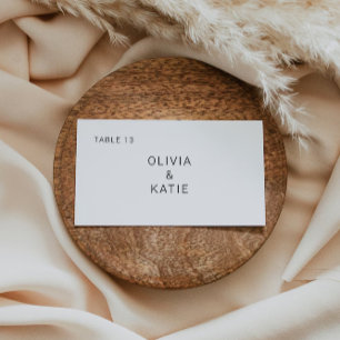 Minimalist Wedding Place Cards Template
