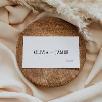 Minimalist Wedding Place Cards Template