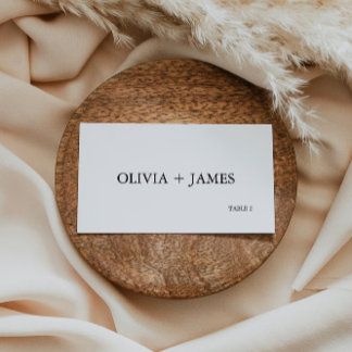 Minimalist Wedding Place Cards Template
