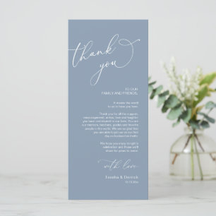 Minimalist Wedding Place Setting Thank You Card