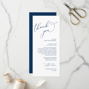Minimalist Wedding Place Setting Thank You Card