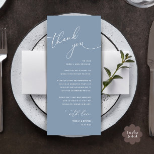 Minimalist Wedding Place Setting Thank You Card
