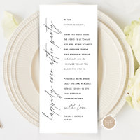 Minimalist Wedding Place Setting Thank You Card