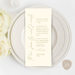 Minimalist Wedding Place Setting Thank You Card<br><div class="desc">Introducing the perfect finishing touch to your wedding reception - our elegant Wedding Thank You Place Setting Cards! Designed to express your heartfelt appreciation for each guest's presence on your special day, these cards are the ideal way to add a personal touch to your dinner tables. These place setting cards...</div>