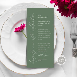Minimalist Wedding Place Setting Thank You Card