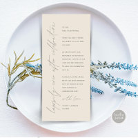 Minimalist Wedding Place Setting Thank You Card