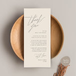 Minimalist Wedding Place Setting Thank You Card<br><div class="desc">Share the love and show your appreciation to your guests, when they sit down at their seat and read this personalised charming thank you place card in summer cream dark grey themed. It's a wonderful way to kick off your special day celebration! This card is sure to set the tone...</div>